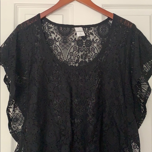 Express black lace top - Picture 2 of 5